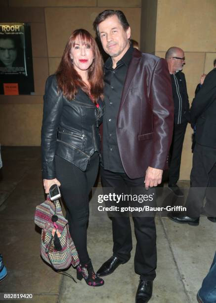 Michael Pare and Caroline Williams are seen on November 29, 2017 in Los Angeles, California.