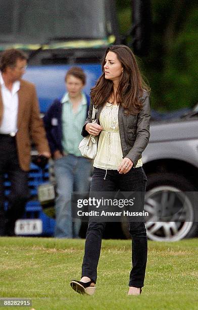 Kate Middleton attends a charity polo match at Cirencester Park Polo Club on June 7, 2009 in Cirencester, England.