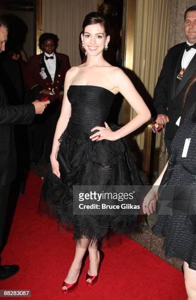 Actress Anne Hathaway attends the 63rd Annual Tony Awards at Radio City Music Hall on June 7, 2009 in New York City.