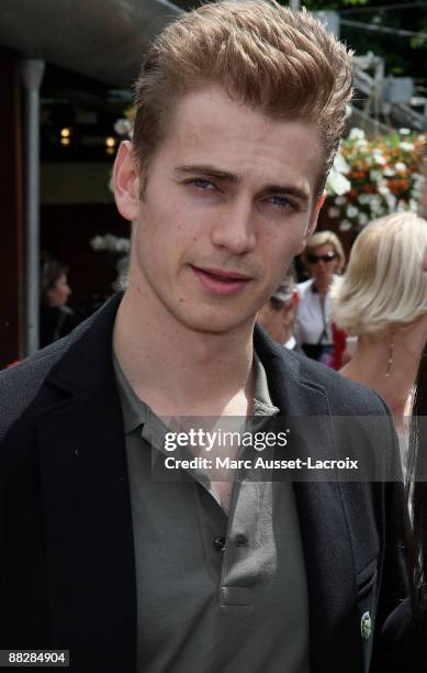 Actor Hayden Christensen attends the French Open 2009 at Roland Garros on May 29, 2009 in Paris, France