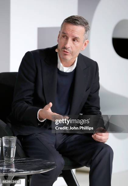Oxfordshire, ENGLAND Dries Van Noten speaks on stage during #BoFVOICES on November 30, 2017 in Oxfordshire, England.