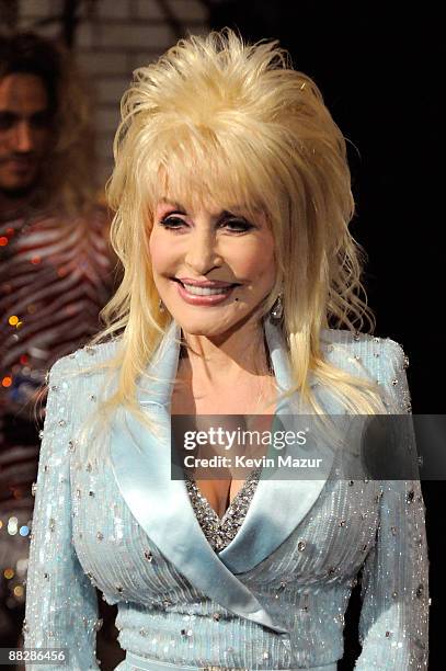 Dolly Parton backstage at the 63rd Annual Tony Awards at Radio City Music Hall on June 7, 2009 in New York City.