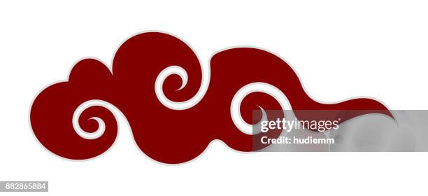 vector chinese oriental traditional cloud pattern background - chinese lantern festival stock illustrations