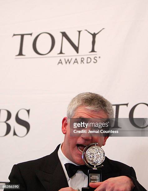 Gregory Jbara, winner Best Performance by a Featured Actor in a Musical, for "Billy Elliott" poses in the press room at the 63rd Annual Tony Awards...