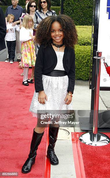Actress Jadagrace arrives at the Los Angeles premiere of "Imagine That" at the Paramount Theater on the Paramount Studios lot on June 6, 2009 in Los...