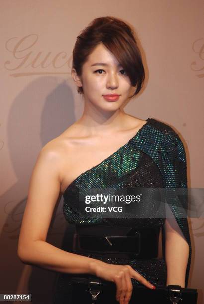 Korea star Yoon Eun-Hye attends the opening ceremony of Gucci's Jinying store on June 6, 2009 in Shanghai, China.