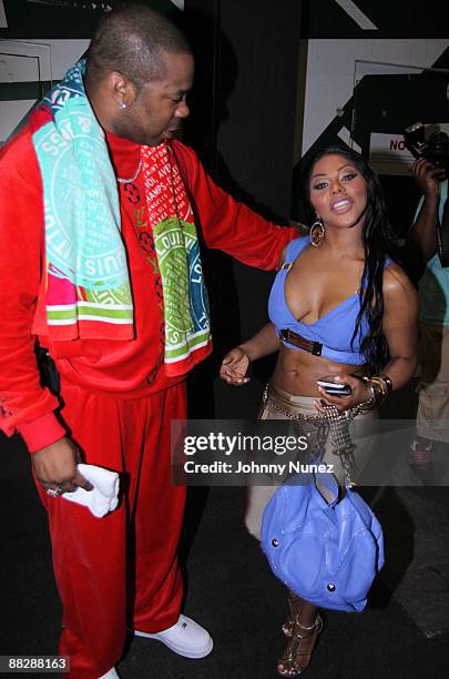 Busta Rhymes and Lil' Kim attend HOT 97 Summer Jam 2009 at Giants Stadium on June 7, 2009 in East Rutherford, New Jersey.