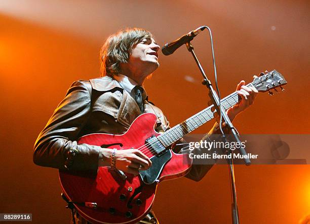 Gustaf Noren of Mando Diao performs on stage on day 3 of Rock Im Park at Frankenstadion on June 7, 2009 in Nuremberg, Germany.