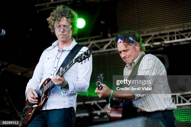 Gary Louris and Mark Olson of The Jayhawks perform on stage on day 3 of Primavera Sound at Parc Del Forum on May 30, 2009 in Barcelona, Spain.