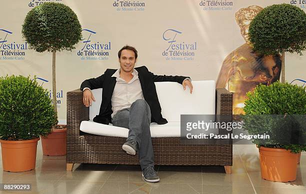 French actor Yannick Choirat poses at a photocall for 'Camera Cafe' during the 2009 Monte Carlo Television Festival held at Grimaldi Forum on June 8,...