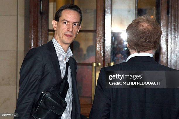 Eric Roux , head of the Paris Celebrity Center of the Scientology Association arrives at Paris court on June 8, 2009 for the trial of the Church of...