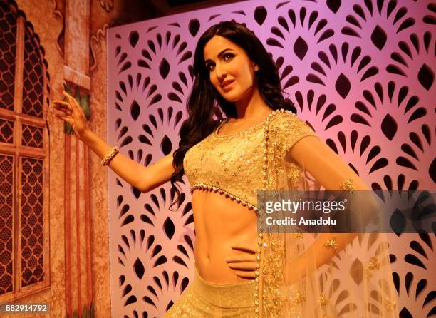 Wax figure of Indian Bollywood actor, Katrina Kaif is seen during the press preview of the Madame Tussauds Wax Museum in New Delhi, India on November...