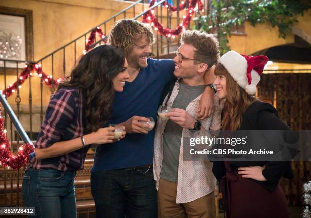 All Is Bright" -- Pictured: Daniela Ruah , Eric Christian Olsen , Barrett Foa and Renée Felice Smith . The team investigates a ransomware attack that...