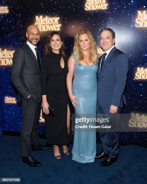 Keegan-Michael Key, Laura Benanti, Amy Schumer and Jeremy Shamos attend the "Meteor Shower" opening night on Broadway on November 29, 2017 in New...