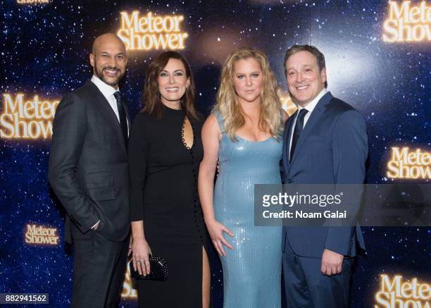 Keegan-Michael Key, Laura Benanti, Amy Schumer and Jeremy Shamos attend the "Meteor Shower" opening night on Broadway on November 29, 2017 in New...