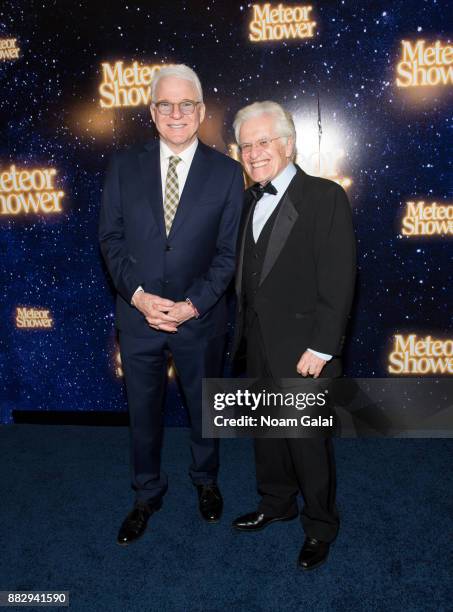 Steve Martin and Jerry Zaks attend the "Meteor Shower" opening night on Broadway on November 29, 2017 in New York City.