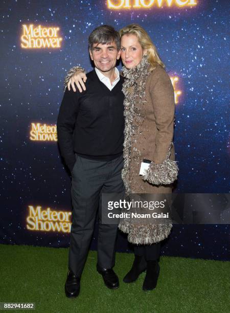 George Stephanopoulos and Ali Wentworth attend the "Meteor Shower" opening night on Broadway on November 29, 2017 in New York City.
