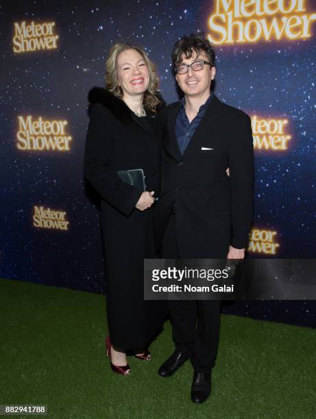 Mimi Bilinski and Beowulf Boritt attend the "Meteor Shower" opening night on Broadway on November 29, 2017 in New York City.