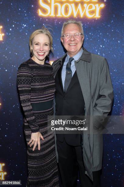 Charlotte d'Amboise and Walter Bobbie attend the "Meteor Shower" opening night on Broadway on November 29, 2017 in New York City.