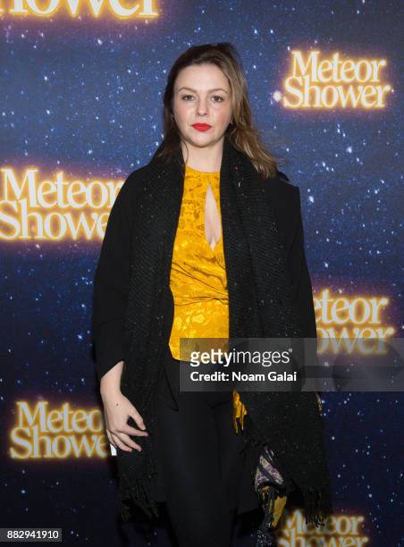 Amber Tamblyn attends the "Meteor Shower" opening night on Broadway on November 29, 2017 in New York City.