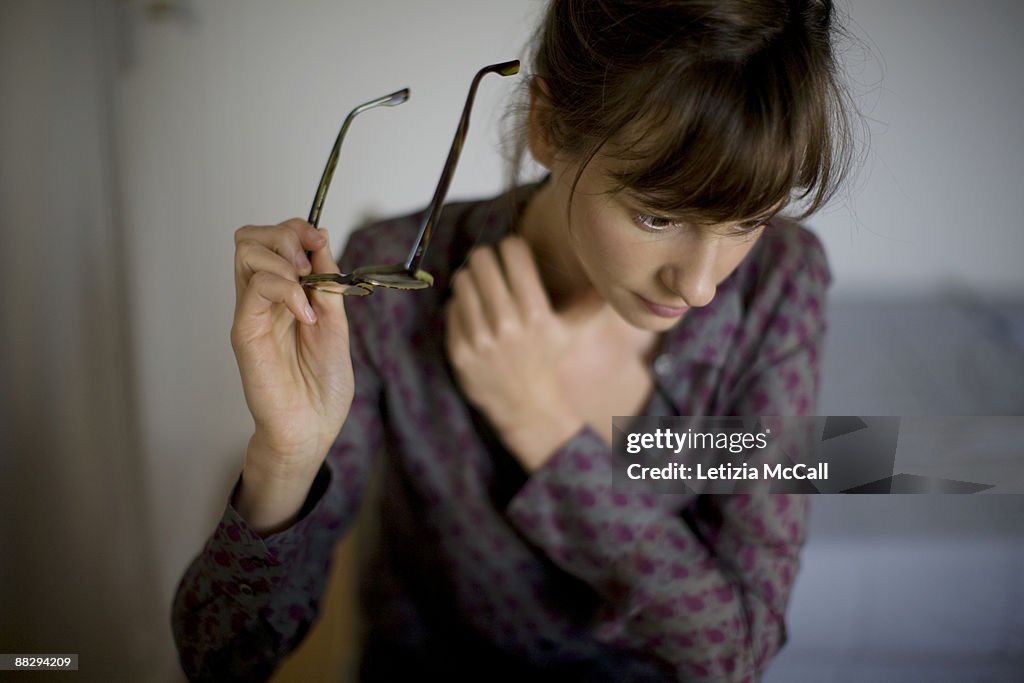 Woman with glasses