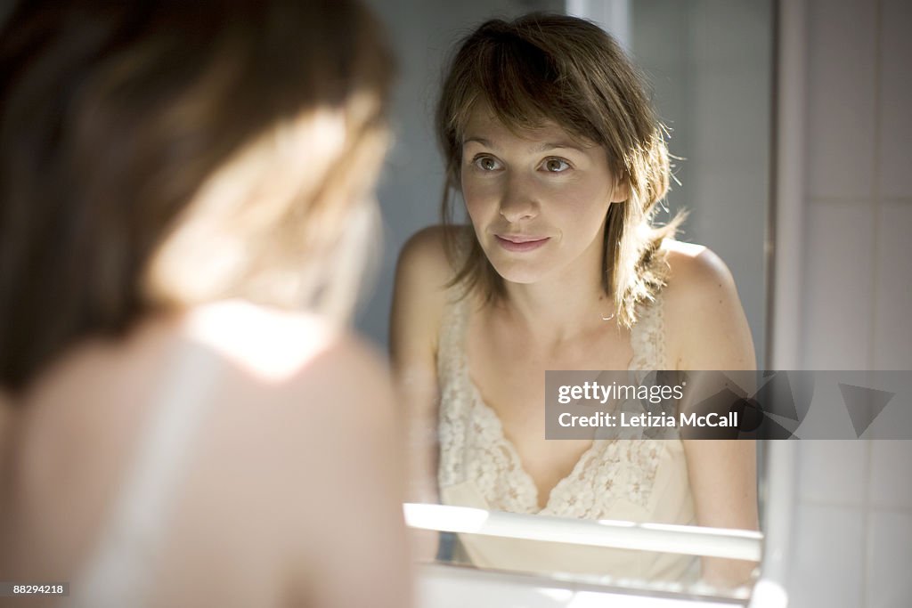 Woman in the mirror