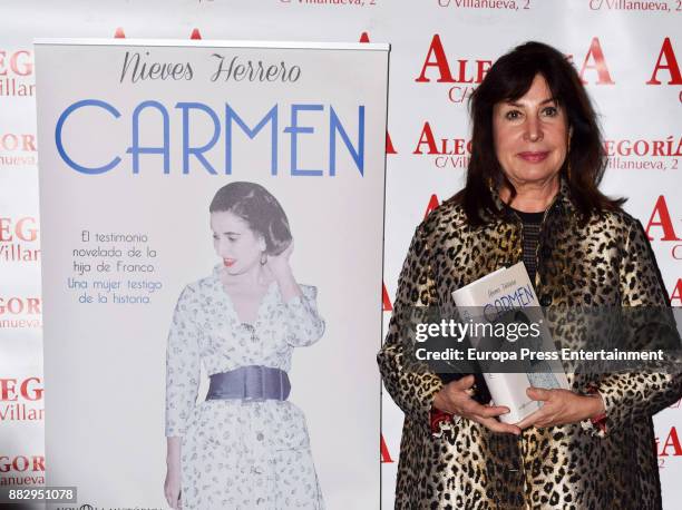 Carmen Martinez Bordiu attends the presentation of the book 'Carmen' by Nieves Herrero, the biography of the dictator Francisco Franco's daughter...