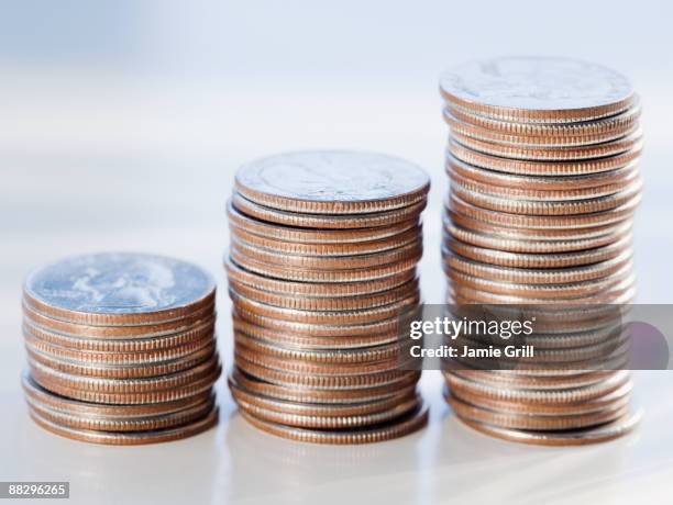 Quarter Coin Stack 283 Quater Coin Stock Photos, High-Res Pictures, and Images - Getty Images