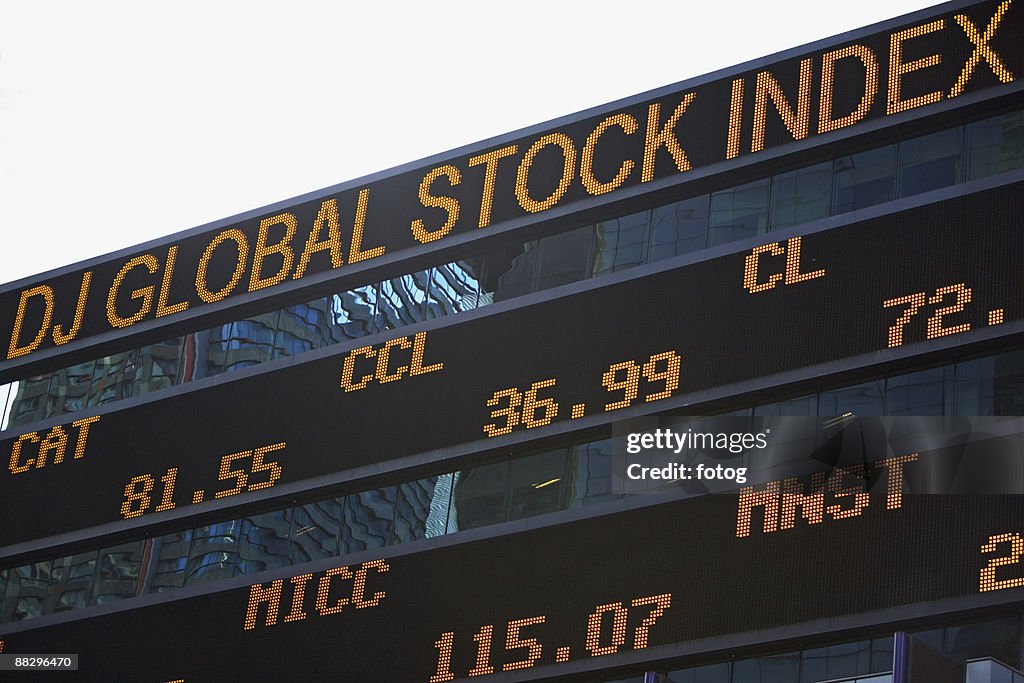 Stock ticker board