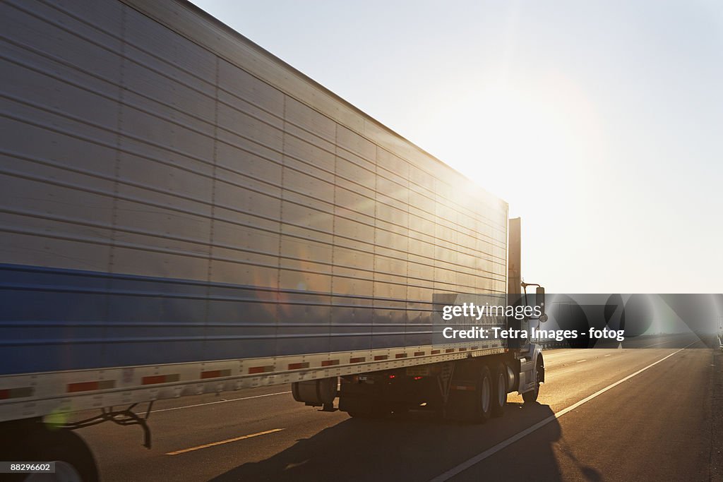 Semi truck on highway