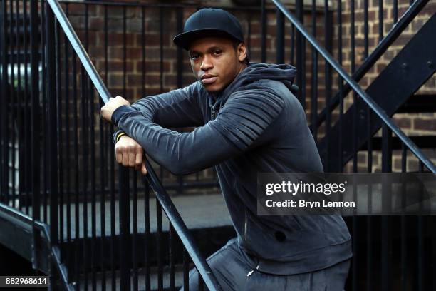 Light heavyweight boxer Anthony Yarde poses for a portrait during a Boxing Academy Press Conference on November 30, 2017 in London, England.