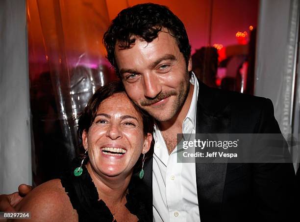 Producer Erica Steinberg and actor Denis Menochet attend the Inglourious Basterds After-Party at the Grand Theatre Lumiere during the 62nd Annual...