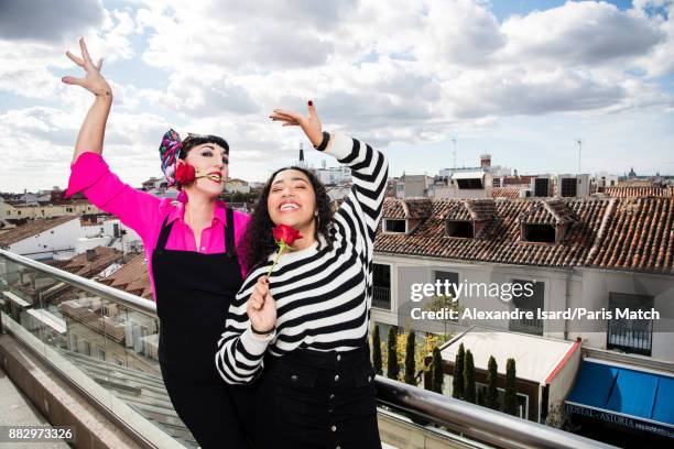 Actor Rossy de Palma is photographed with her daughter Luna Garcia for Paris Match on November 8, 2017 in Madrid, Spain.