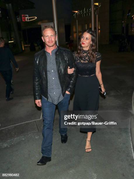 Ian Ziering and Erin Kristine Ludwig are seen on November 29, 2017 in Los Angeles, California.