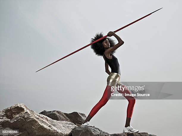 javelin thrower - lancer du javelot photos et images de collection