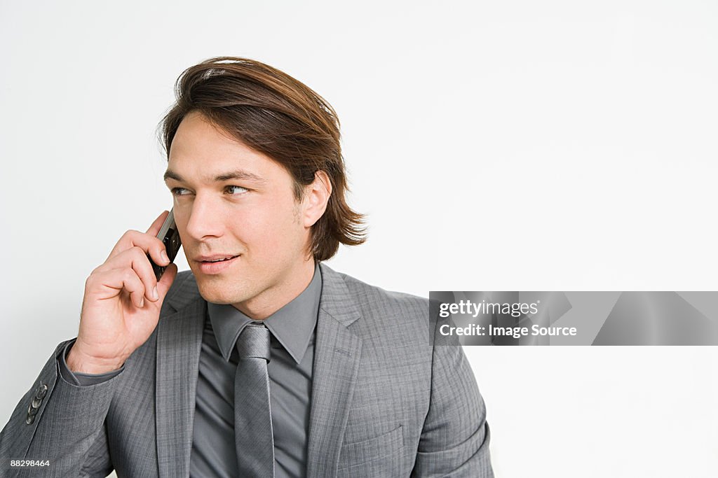 Businessman on cellphone