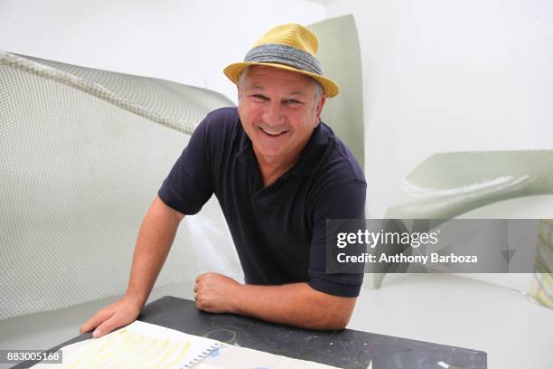 Portrait of American artist Mike Solomon in his Long Island studio, East Hampton, New York, August 10, 2011.