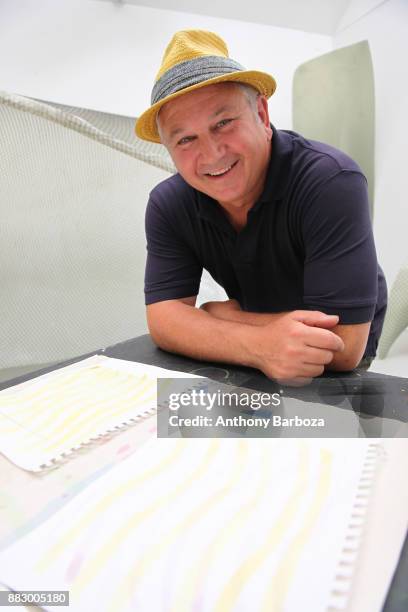 Portrait of American artist Mike Solomon in his Long Island studio, East Hampton, New York, August 10, 2011.