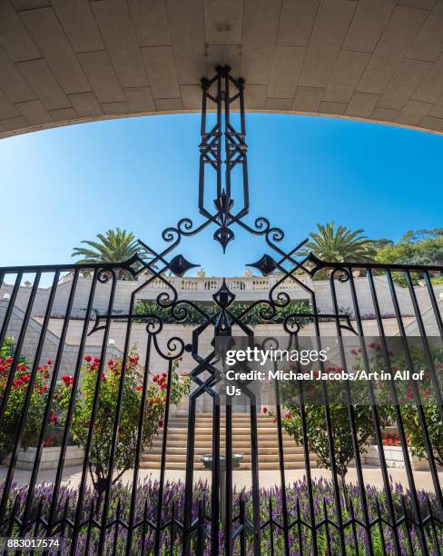 Bahá'í World Centre buildings - a place of pilgrimage for Bahá'í followers and one of the most visited place in Israel .