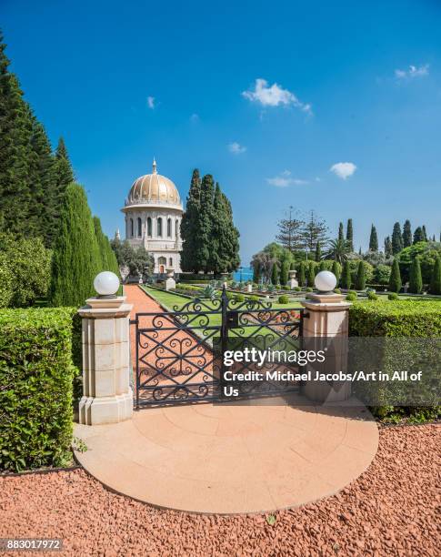 Bahá'í World Centre buildings - a place of pilgrimage for Bahá'í followers and one of the most visited place in Israel .