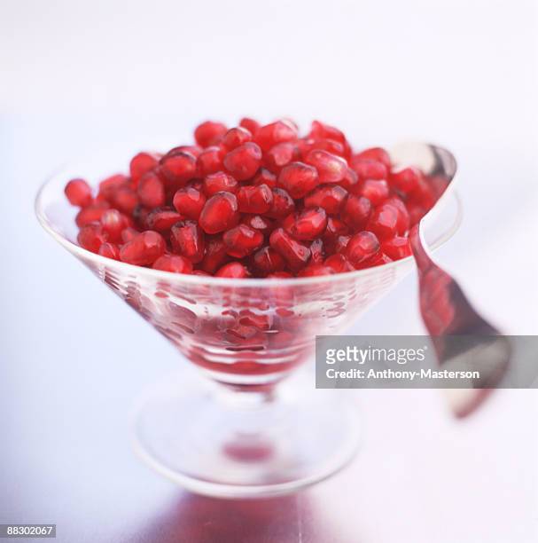 pomegranate seeds - anthony masterson stock-fotos und bilder