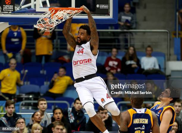 Bryce Taylor, #44 of Brose Bamberg in action during the 2017/2018 Turkish Airlines EuroLeague Regular Season game between Khimki Moscow Region and...