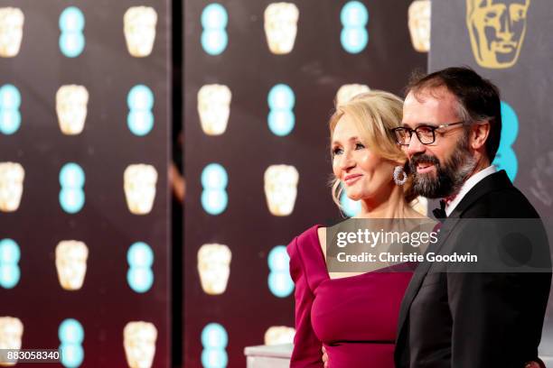 Rowling and Neil Murray at the British Academy Film Awards 2017 at The Royal Albert Hall on February 12, 2017 in London, England.