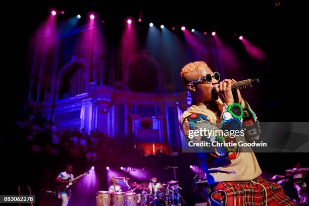 Wizkid performs on stage at The Royal Albert Hall on September 29, 2017 in London, England.