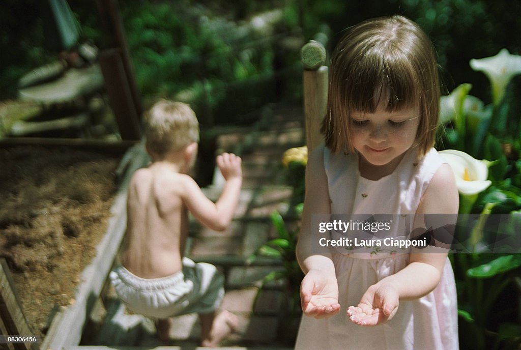 Children playing outdoors