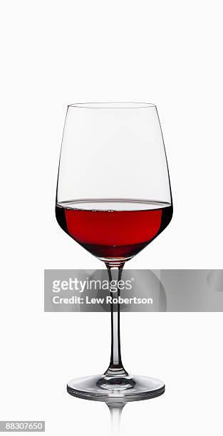 glass of red wine - drinking glass foto e immagini stock