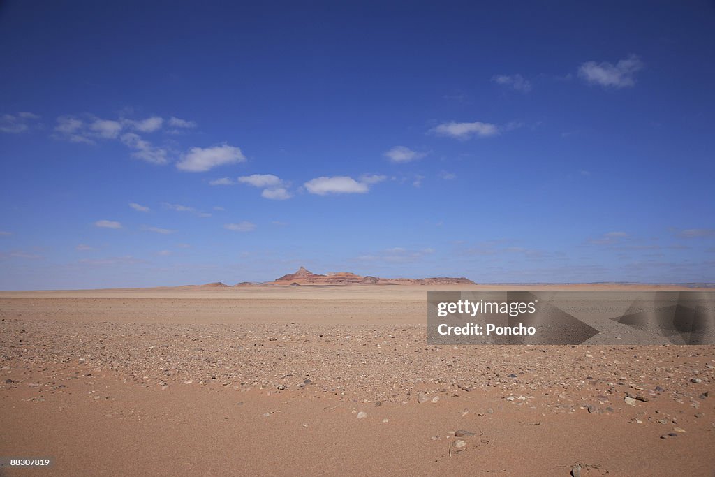 Mountain in desert landscape