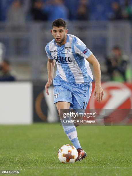 Luca Crecco of SS Lazio during the UEFA Europa League group K match between SS Lazio and Vitesse Arnhem at Stadio Olimpico on November 23, 2017 in...