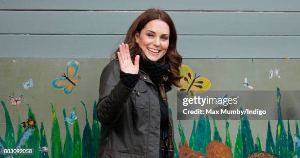 Catherine, Duchess of Cambridge visits the Robin Hood Primary School to celebrate ten years of The Royal Horticultural Society campaign for school...