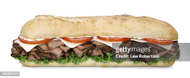 roast beef sandwich - grinder sandwich fotografías e imágenes de stock